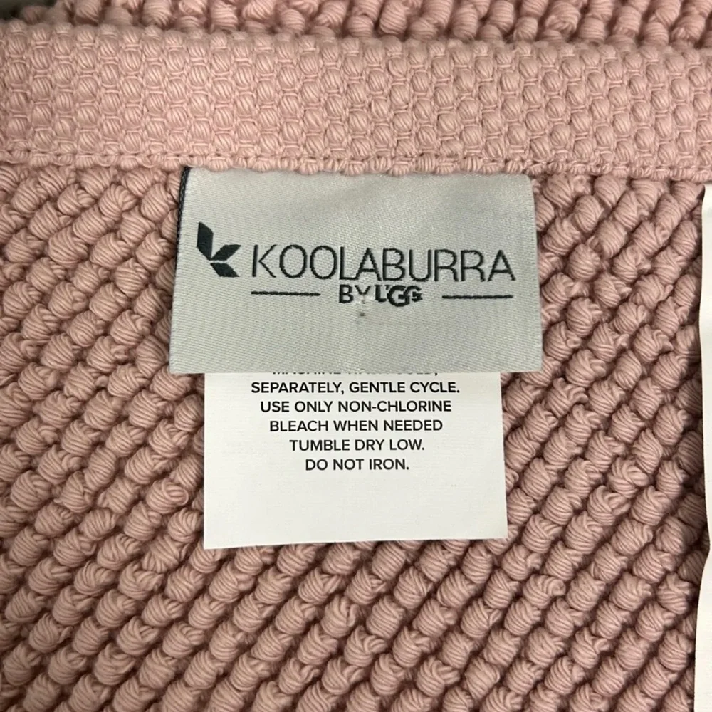 KOOLABURRA BY UGG Flint Bath Rug-COTTON-REVERSIBLE OEKO-TEX Sepia Rose 20x32”